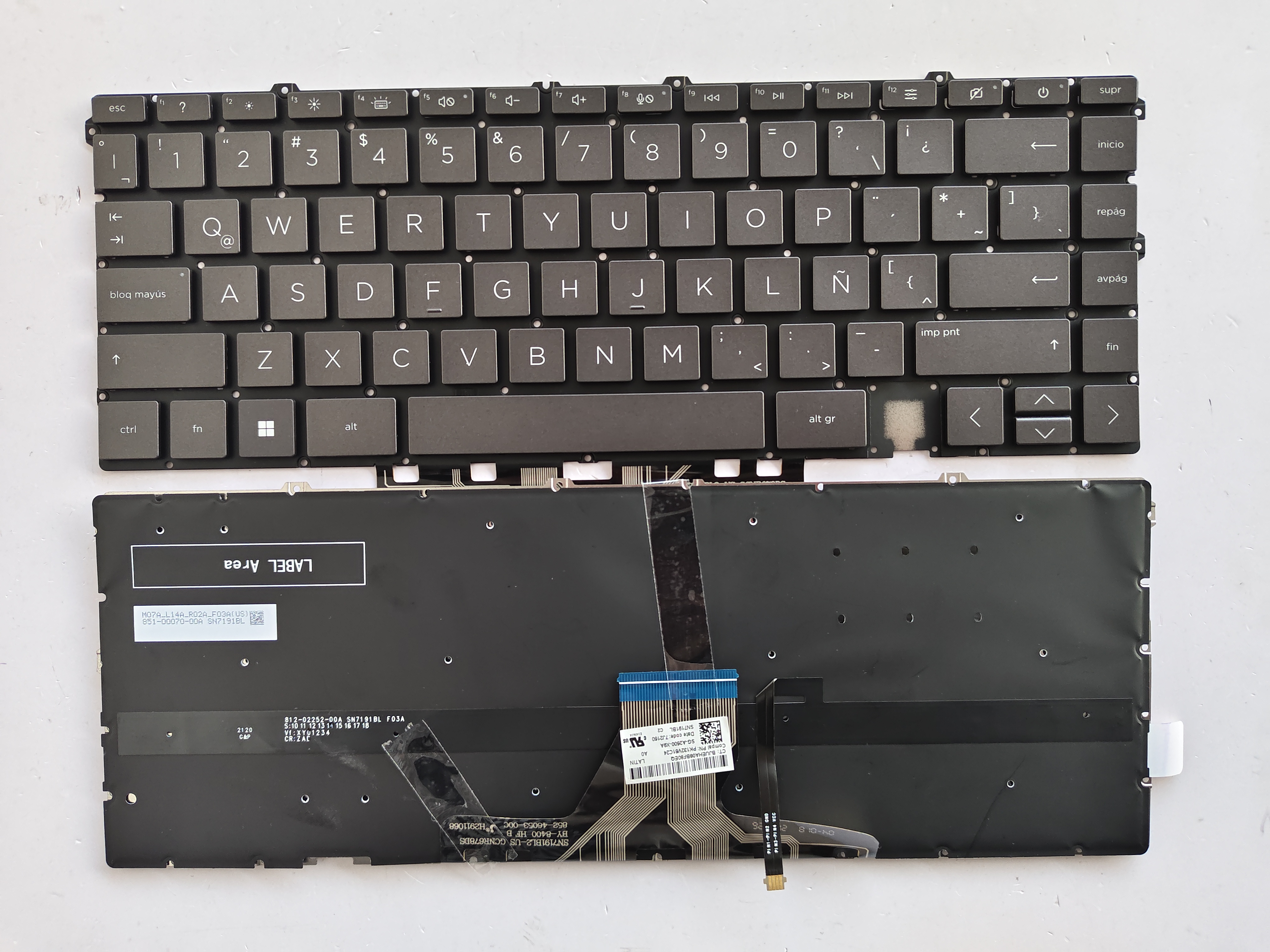 Picture of New Replacement Laptop Keyboard For HP 13-AY/13-BA/TPN-147/envy 15-es Enter Brown Backlit LA Layout